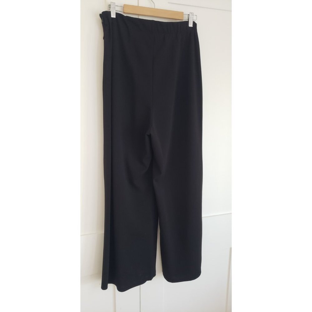 ADDISON EVENINGS OVERLAY WIDE LEGS BLACK PANTS XLARGE - Picture 6 of 10